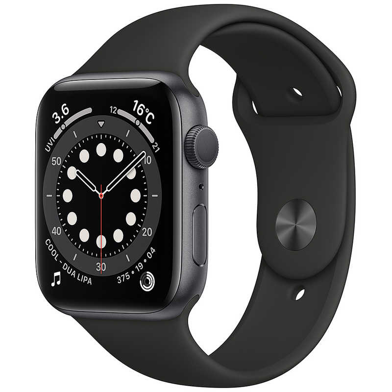アップル アップル アップルウォッチ Apple Watch Series 6 (GPSモデル) 44mmスペースグレイアルミニウムケースとブラックスポーツバンド レギュラー M00H3J/A  44mmスペースグレイアルミニウムケースとブラックスポーツバンド レギュラー M00H3J/A 