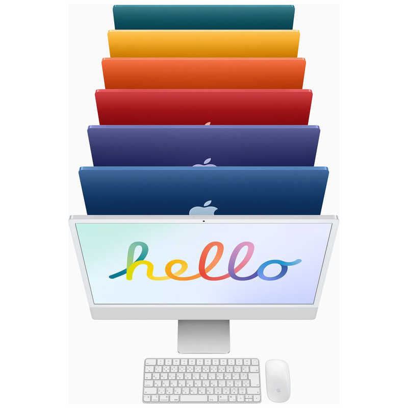 アップル アップル iMac 24インチ  Retina 4.5Kディスプレイモデル[2021年/ SSD 512GB/メモリ 8GB/8コアCPU/8コアGPU/Apple M1チップ/ ブルー] MGPL3JA MGPL3JA