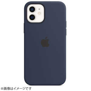 アップル 【純正】MagSafe対応iPhone 12/iPhone 12 Proシリコーンケース-ディープネイビー MHL43FE/A