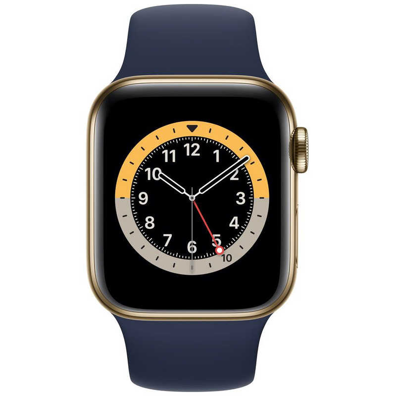 アップル アップル アップルウォッチ Apple Watch Series 6 (GPS+Cellularモデル) 40mm ゴールドステンレススチールケースとディープネイビースポーツバンド 40mm ゴールドステンレススチールケースとディープネイビースポーツバンド