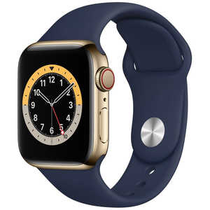 アップル アップルウォッチ Apple Watch Series 6 (GPS+Cellularモデル) 40mmケースとディープネイビースポーツバンド MJXM3J/A【6月27日(月)８時59分まで コジダイナマイト開催中！】