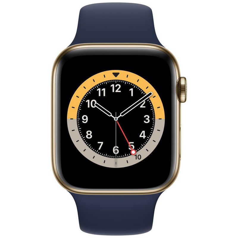 アップル アップル アップルウォッチ Apple Watch Series 6 (GPS+Cellularモデル) 44mm ゴールドステンレススチールケースとディープネイビースポーツバンド 44mm ゴールドステンレススチールケースとディープネイビースポーツバンド