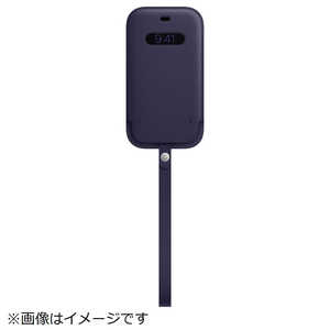 アップル MagSafe対応 iPhone 12/12 Pro レザースリーブ ディープバイオレ MK0A3FEA