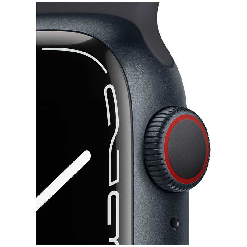 アップル Apple Watch Series 7（GPS+Cellularモデル）  41mmミッドナイトアルミニウムケースとミッドナイトスポーツバンド - レギュラー ミッドナイトアルミニウム MKHQ3J/A