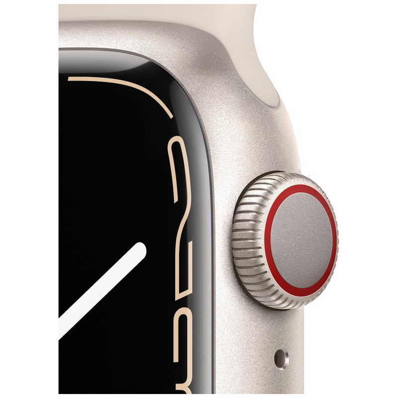 アップル アップル Apple Watch Series 7（GPS+Cellularモデル） 41mmスターライトアルミニウムケースとスターライトスポーツバンド - レギュラー スターライトアルミニウム MKHR3J/A 41mmスターライトアルミニウムケースとスターライトスポーツバンド - レギュラー スターライトアルミニウム MKHR3J/A
