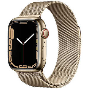 アップル Apple Watch Series 7（GPS+Cellularモデル） 41mmゴールドステンレススチールケースとゴールドミラネーゼループ MKJ03J/A