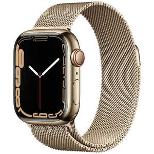 アップル Apple Watch Series 7（GPS+Cellularモデル）- 41mmゴールドステンレススチールケースとゴールドミラネーゼループ MKJ03JA