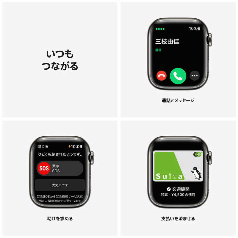 アップル アップル Apple Watch Series 7（GPS+Cellularモデル） 41mmグラファイトステンレススチールケースとアビスブルースポーツバンド - レギュラー MKJ13J/A 41mmグラファイトステンレススチールケースとアビスブルースポーツバンド - レギュラー MKJ13J/A