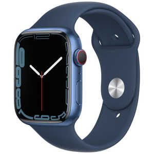 アップル アップルウォッチ Apple Watch Series 7(GPS+Cellularモデル) 45mmブルーアルミニウムケースとアビスブルースポーツバンド - レギュラー MKJT3J/A