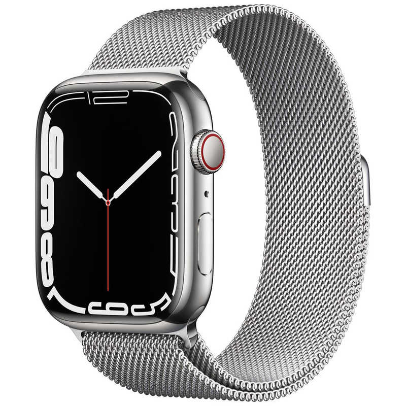 アップル アップル Apple Watch Series 7（GPS+Cellularモデル） 45mmシルバーステンレススチールケースとシルバーミラネーゼループ MKJW3J/A 45mmシルバーステンレススチールケースとシルバーミラネーゼループ MKJW3J/A