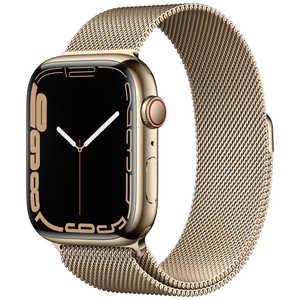 アップル アップルウォッチ Apple Watch Series 7(GPS+Cellularモデル） 45mmゴールドステンレススチールケースとゴールドミラネーゼループ ゴールドステンレススチール MKJY3J/A