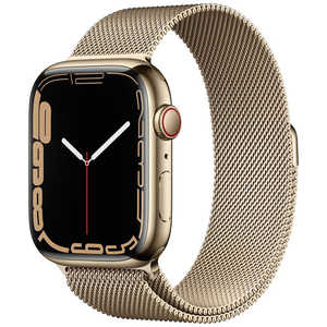 アップル Apple Watch Series 7（GPS+Cellularモデル）- 45mmゴールドステンレススチールケースとゴールドミラネーゼループ MKJY3JA