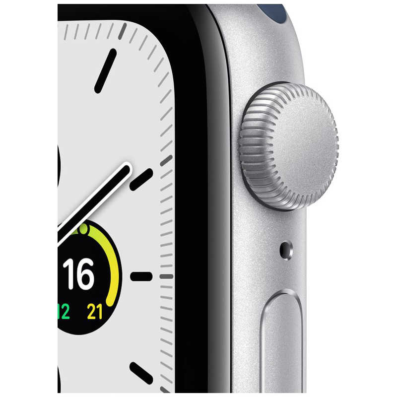 アップル アップルウォッチ Apple Watch SE(第1世代：GPSモデル) 40mmシルバーアルミニウムケースとアビスブルースポーツバンド  シルバーアルミニウム MKNY3J/A