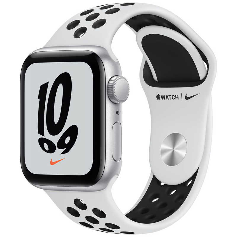 アップル アップル Apple Watch Nike SE（GPSモデル） 40mmシルバーアルミニウムケースとピュアプラチナム/ブラックNikeスポーツバンド シルバーアルミニウム MKQ23J/A 40mmシルバーアルミニウムケースとピュアプラチナム/ブラックNikeスポーツバンド シルバーアルミニウム MKQ23J/A