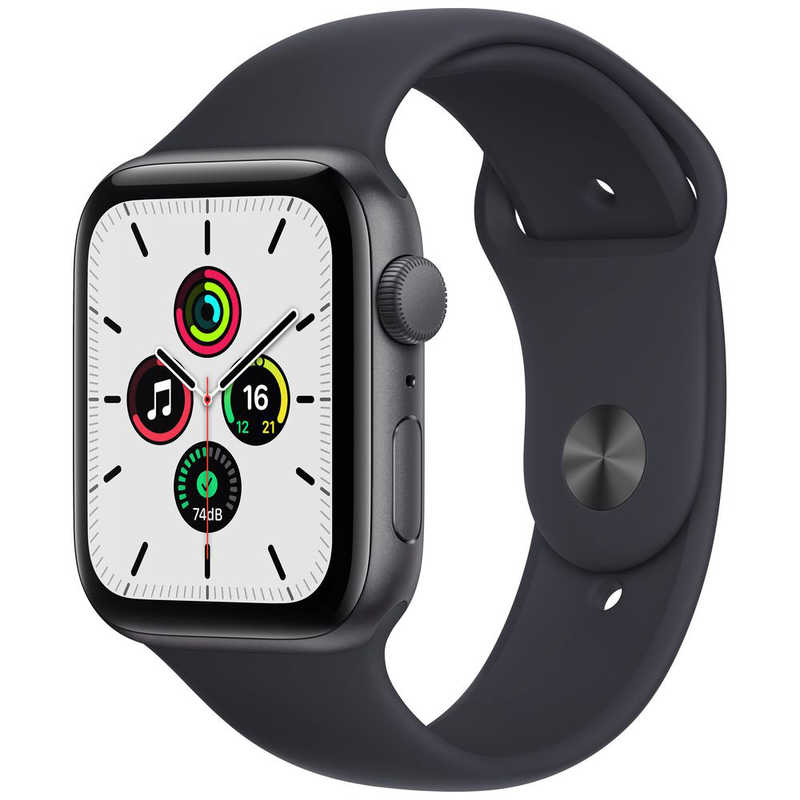 アップル アップル Apple Watch SE（第1世代：GPSモデル） 44mmスペースグレイアルミニウムケースとミッドナイトスポーツバンド - レギュラー スペースグレイアルミニウム MKQ63J/A 44mmスペースグレイアルミニウムケースとミッドナイトスポーツバンド - レギュラー スペースグレイアルミニウム MKQ63J/A