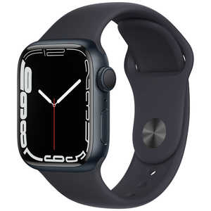 アップル Apple Watch Series 7（GPSモデル） 41mmミッドナイトアルミニウムケースとミッドナイトスポーツバンド - レギュラー MKMX3J/A