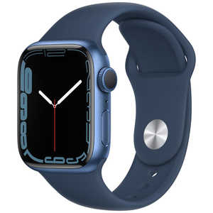 アップル Apple Watch Series 7（GPSモデル）- 41mmブルーアルミニウムケースとアビスブルースポーツバンド - レギュラー MKN13JA