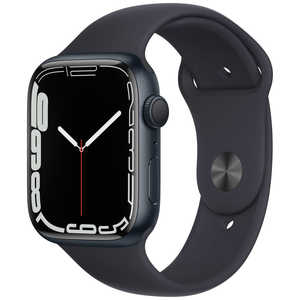 アップル Apple Watch Series 7（GPSモデル）- 45mmミッドナイトアルミニウムケースとミッドナイトスポーツバンド - レギュラー MKN53JA