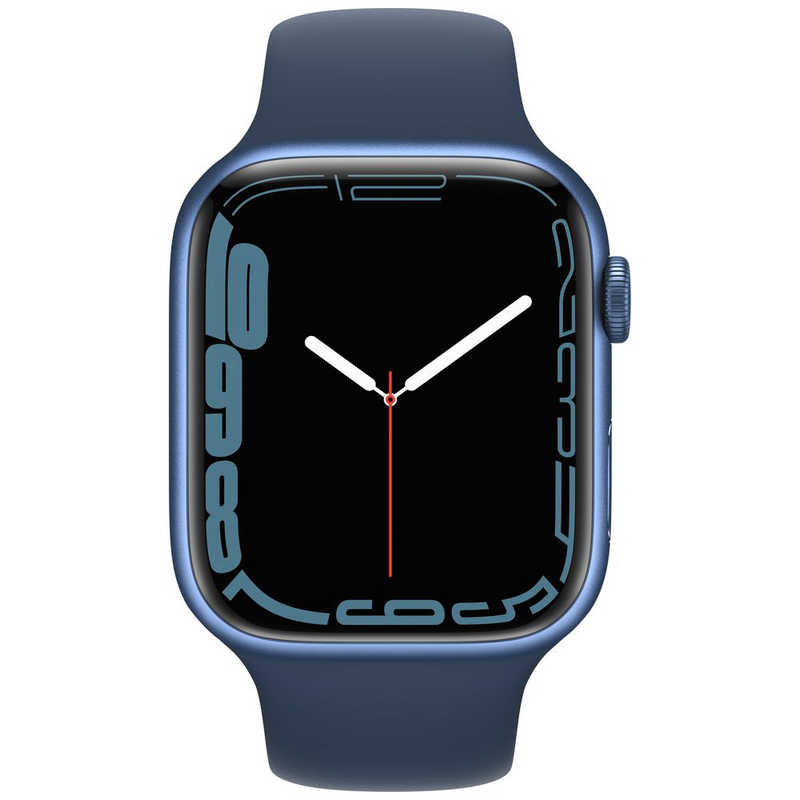 アップル アップル Apple Watch Series 7（GPSモデル） 45mmブルーアルミニウムケースとアビスブルースポーツバンド - レギュラー ブルーアルミニウム MKN83J/A 45mmブルーアルミニウムケースとアビスブルースポーツバンド - レギュラー ブルーアルミニウム MKN83J/A