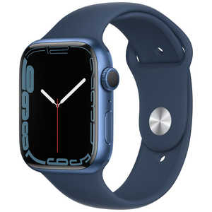 アップル Apple Watch Series 7（GPSモデル） 45mmブルーアルミニウムケースとアビスブルースポーツバンド - レギュラー ブルーアルミニウム MKN83J/A