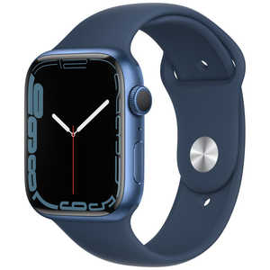 アップル Apple Watch Series 7（GPSモデル）- 45mmブルーアルミニウムケースとアビスブルースポーツバンド - レギュラー MKN83JA