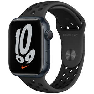 アップル Apple Watch Nike Series 7（GPSモデル） 45mmミッドナイトアルミニウムケースとアンスラサイト/ブラックNikeスポーツバンド - レギュラー ミッドナイトアルミニウム MKNC3J/A