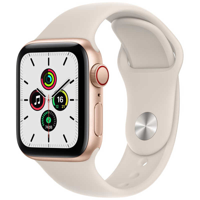 アップル アップル Apple Watch SE（第1世代：GPS+Cellularモデル） 40mmゴールドアルミニウムケースとスターライトスポーツバンド ゴールドアルミニウム MKQX3J/A 40mmゴールドアルミニウムケースとスターライトスポーツバンド ゴールドアルミニウム MKQX3J/A