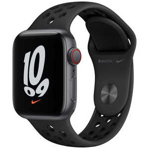 アップル Apple Watch Nike SE（GPS+Cellularモデル） 40mmスペースグレイアルミニウムケースとアンスラサイト/ブラックNikeスポーツバンド スペースグレイアルミニウム MKR53J/A