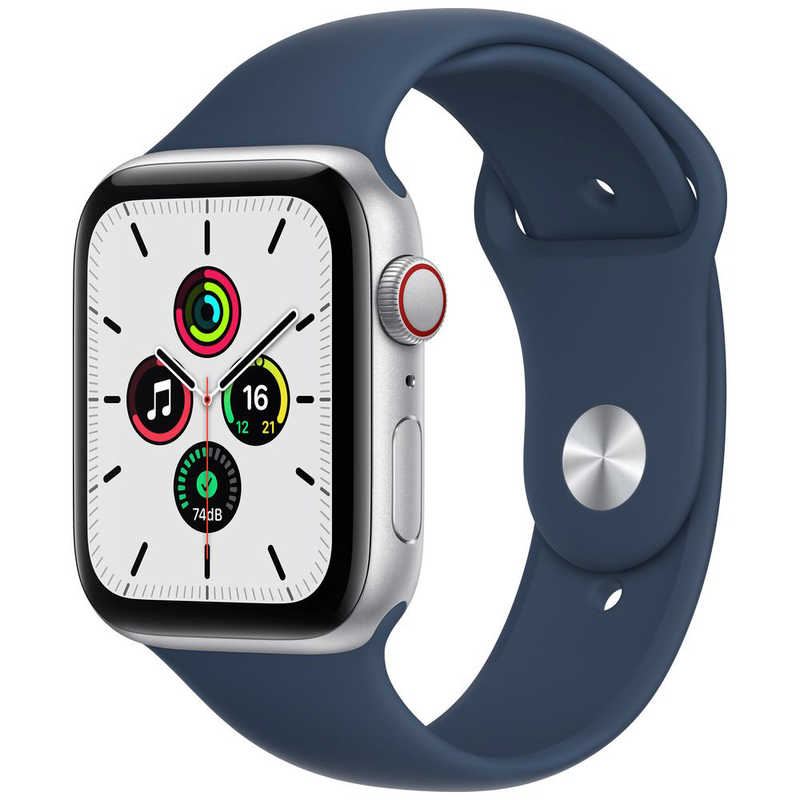 アップル アップル Apple Watch SE（第1世代：GPS+Cellularモデル） 44mmシルバーアルミニウムケースとアビスブルースポーツバンド シルバーアルミニウム MKRY3J/A 44mmシルバーアルミニウムケースとアビスブルースポーツバンド シルバーアルミニウム MKRY3J/A