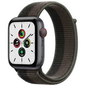 アップル アップルウォッチ Apple Watch SE(GPS+Cellularモデル) 44mm スペースグレイアルミニウムケースとトルネード/グレイスポーツループ MKT53J/A