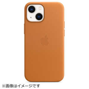 アップル MagSafe対応 iPhone 13 mini レザーケース ゴールデンブラウン MM0D3FEA