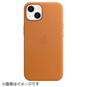 アップル MagSafe対応 iPhone 13 レザーケース ゴールデンブラウン MM103FEA