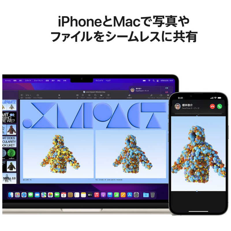 アップル アップル MacBook Air 13インチ Apple M2チップ搭載モデル ［2022年モデル SSD 256GB メモリ 8GB 8コアCPUと8コアGPU ］ スターライト MLY13J/A MLY13J/A