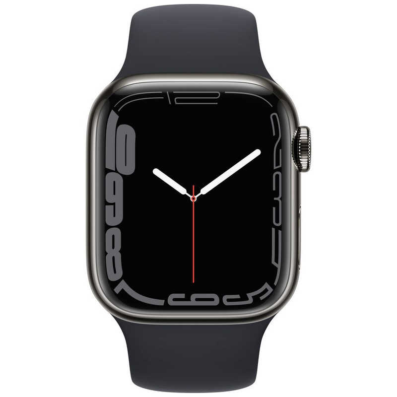 アップル アップル Apple Watch Series 7（GPS + Cellularモデル） 41mmグラファイトステンレススチールケースとミッドナイトスポーツバンド - レギュラー グラファイトステンレススチール MNC23J/A 41mmグラファイトステンレススチールケースとミッドナイトスポーツバンド - レギュラー グラファイトステンレススチール MNC23J/A
