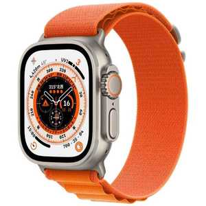 アップル Apple Watch Ultra(GPS + Cellularモデル) 49mmチタニウムケースとオレンジアルパインループ - S-MNHH3J/A