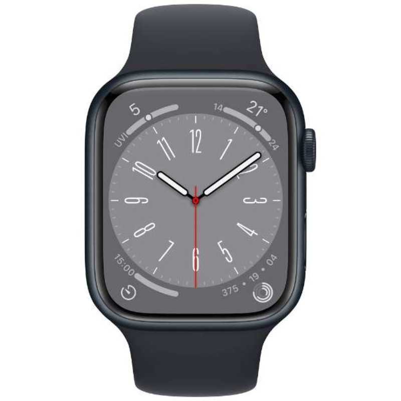 アップル アップル Apple Watch Series 8(GPSモデル) 45mmミッドナイトアルミニウムケースとミッドナイトスポーツバンド - レギュラー-MNP13J/A 45mmミッドナイトアルミニウムケースとミッドナイトスポーツバンド - レギュラー-MNP13J/A