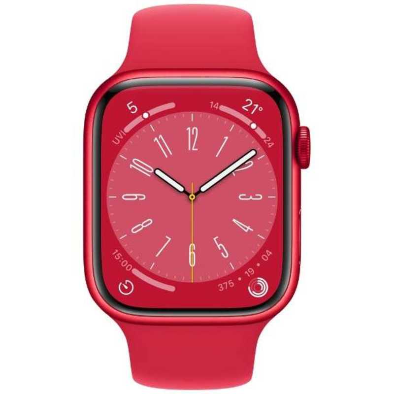 アップル アップル Apple Watch Series 8(GPSモデル) 45mm(PRODUCT)REDアルミニウムケースと(PRODUCT)REDスポーツバンド - レギュラー-MNP43J/A 45mm(PRODUCT)REDアルミニウムケースと(PRODUCT)REDスポーツバンド - レギュラー-MNP43J/A