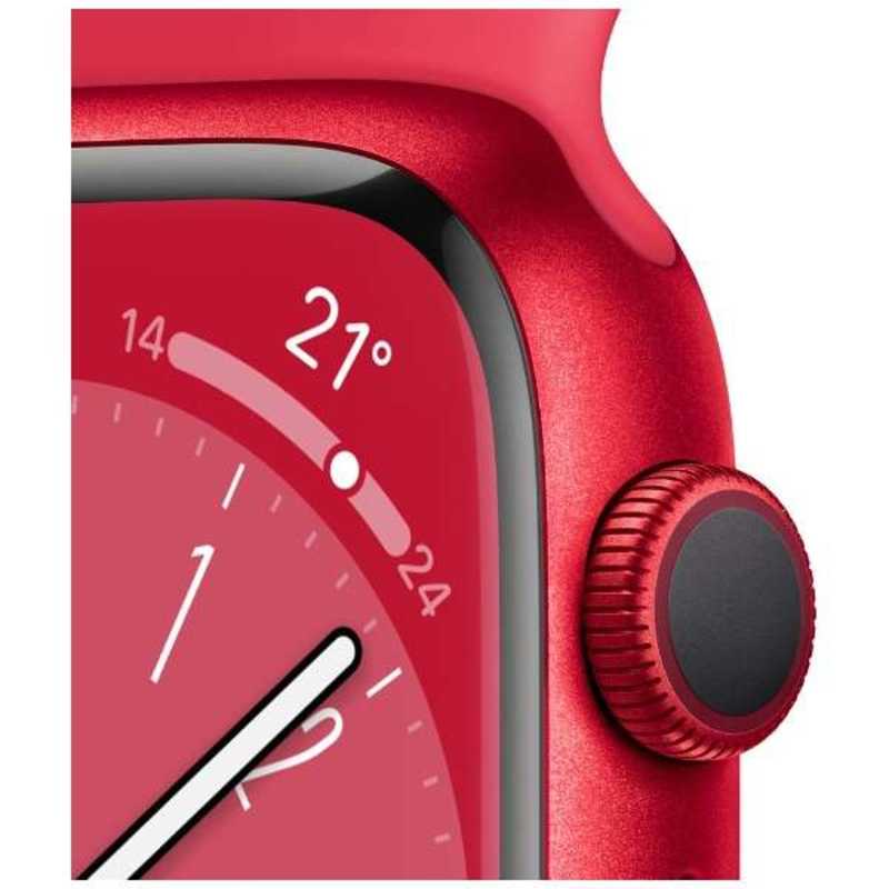 アップル アップル Apple Watch Series 8(GPSモデル) 45mm(PRODUCT)REDアルミニウムケースと(PRODUCT)REDスポーツバンド - レギュラー-MNP43J/A 45mm(PRODUCT)REDアルミニウムケースと(PRODUCT)REDスポーツバンド - レギュラー-MNP43J/A