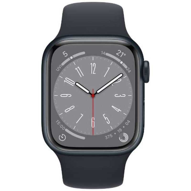 アップル アップル Apple Watch Series 8(GPSモデル) 41mmミッドナイトアルミニウムケースとミッドナイトスポーツバンド - レギュラー-MNP53J/A 41mmミッドナイトアルミニウムケースとミッドナイトスポーツバンド - レギュラー-MNP53J/A