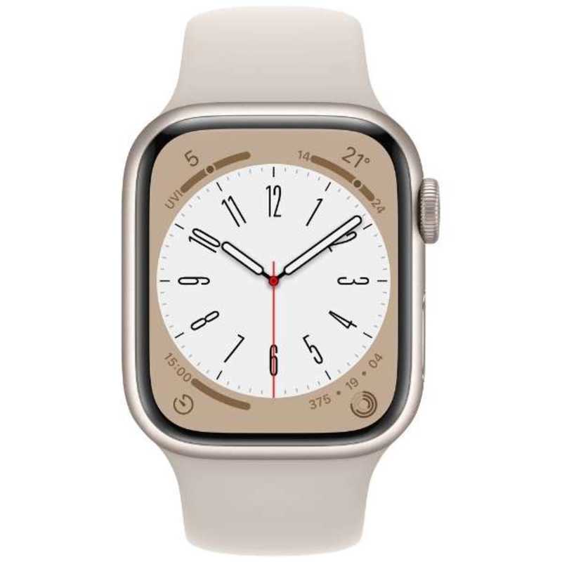 アップル アップル Apple Watch Series 8(GPSモデル) 41mmスターライトアルミニウムケースとスターライトスポーツバンド - レギュラー-MNP63J/A 41mmスターライトアルミニウムケースとスターライトスポーツバンド - レギュラー-MNP63J/A