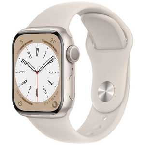 アップル Apple Watch Series 8(GPSモデル) 41mmスターライトアルミニウムケースとスターライトスポーツバンド - レギュラー-MNP63J/A