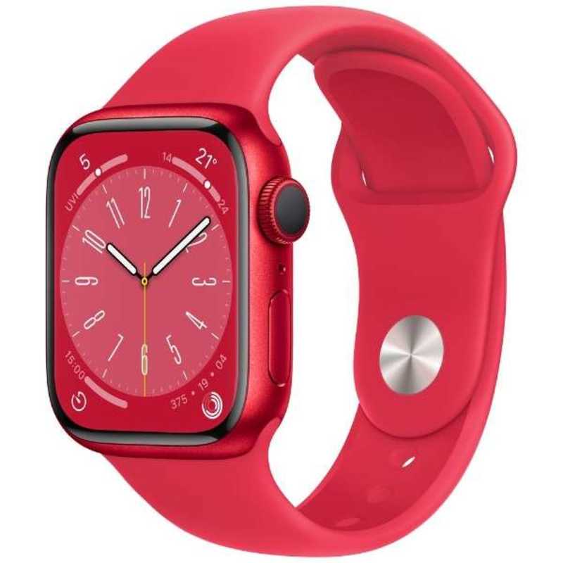 アップル アップル Apple Watch Series 8(GPSモデル) 41mm(PRODUCT)REDアルミニウムケースと(PRODUCT)REDスポーツバンド - レギュラー-MNP73J/A 41mm(PRODUCT)REDアルミニウムケースと(PRODUCT)REDスポーツバンド - レギュラー-MNP73J/A