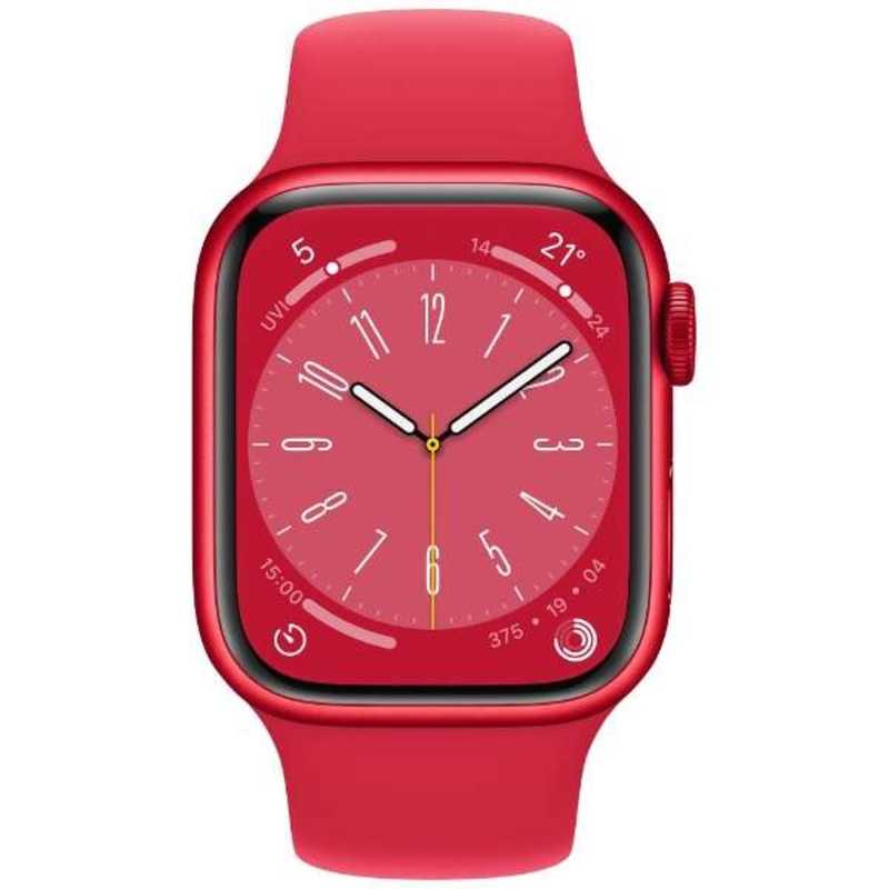 アップル アップル Apple Watch Series 8(GPSモデル) 41mm(PRODUCT)REDアルミニウムケースと(PRODUCT)REDスポーツバンド - レギュラー-MNP73J/A 41mm(PRODUCT)REDアルミニウムケースと(PRODUCT)REDスポーツバンド - レギュラー-MNP73J/A