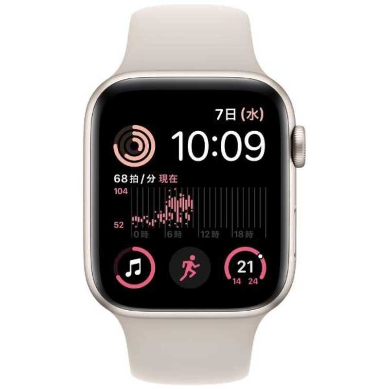 アップル アップル Apple Watch SE(GPSモデル) 44mmスターライトアルミニウムケースとスターライトスポーツバンド - レギュラー-MNJX3J/A 44mmスターライトアルミニウムケースとスターライトスポーツバンド - レギュラー-MNJX3J/A