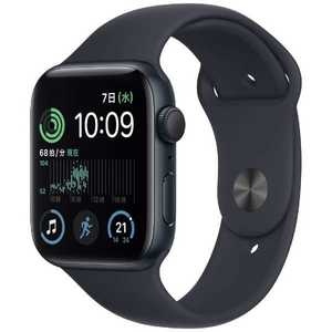 アップル Apple Watch SE(GPSモデル) 44mmミッドナイトアルミニウムケースとミッドナイトスポーツバンド - レギュラー-MNK03J/A