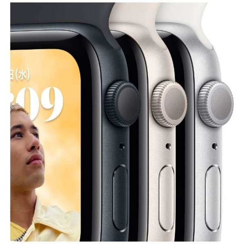 アップル アップル Apple Watch SE(GPSモデル) 44mmシルバーアルミニウムケースとホワイトスポーツバンド - レギュラー-MNK23J/A 44mmシルバーアルミニウムケースとホワイトスポーツバンド - レギュラー-MNK23J/A