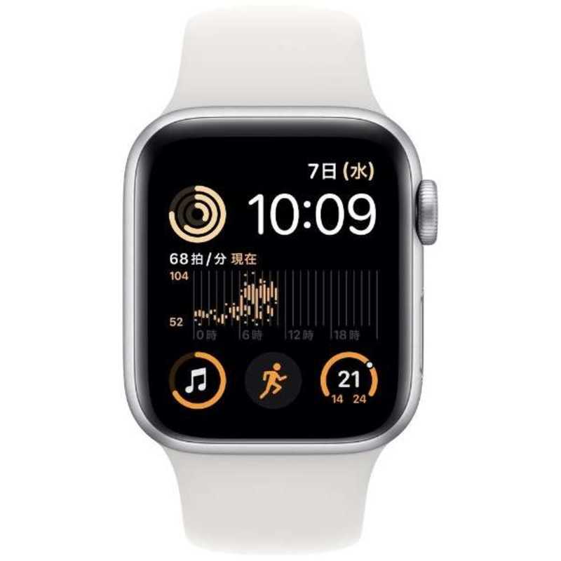 アップル アップル Apple Watch SE(GPS + Cellularモデル) 40mmシルバーアルミニウムケースとホワイトスポーツバンド - レギュラー-MNPP3J/A 40mmシルバーアルミニウムケースとホワイトスポーツバンド - レギュラー-MNPP3J/A