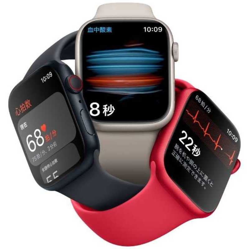 アップル アップル Apple Watch Series 8(GPS + Cellularモデル) 41mmミッドナイトアルミニウムケースとミッドナイトスポーツバンド - レギュラー-MNHV3J/A 41mmミッドナイトアルミニウムケースとミッドナイトスポーツバンド - レギュラー-MNHV3J/A