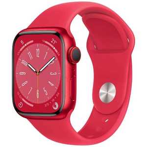アップル Apple Watch Series 8(GPS + Cellularモデル) 41mm(PRODUCT)REDアルミニウムケースと(PRODUCT)REDスポーツバンド - レギュラー-MNJ23J/A