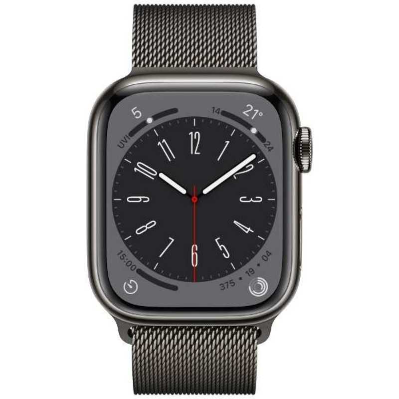 アップル アップル Apple Watch Series 8(GPS + Cellularモデル) 41mmグラファイトステンレススチールケースとグラファイトミラネーゼループ-MNJM3J/A 41mmグラファイトステンレススチールケースとグラファイトミラネーゼループ-MNJM3J/A